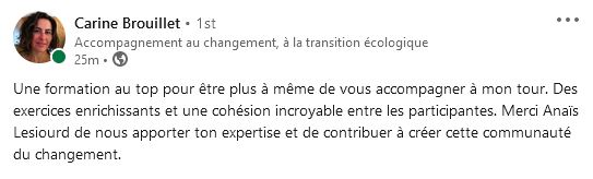 témoigange linkedin carine